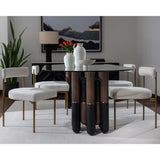 Yanna Dining Table, Dark Brown-Furniture - Dining-High Fashion Home
