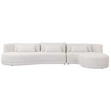Laken RAF Chaise Sectional, Copenhagen White-Furniture - Sofas-High Fashion Home