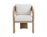 Pylos Outdoor Dining Armchair, Natural/Louis Cream, Set of 2-Furniture - Dining-High Fashion Home