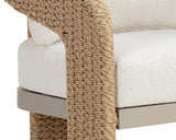 Pylos Outdoor Dining Armchair, Natural/Louis Cream, Set of 2-Furniture - Dining-High Fashion Home