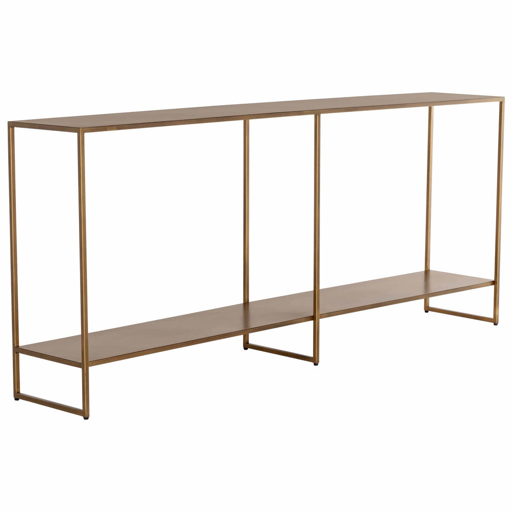 Eiffel Console Table, Antique Brass-Furniture - Accent Tables-High Fashion Home