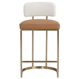 Larissa Bar & Counter Stool, Napa Cognac/Rhea Light Barley-Furniture - Dining-High Fashion Home
