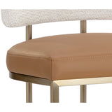 Larissa Bar & Counter Stool, Napa Cognac/Rhea Light Barley-Furniture - Dining-High Fashion Home