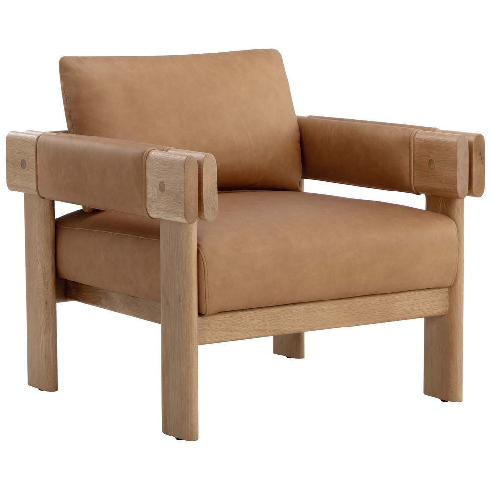 Carmichael Leather Chair, Ludlow Sesame-Furniture - Chairs-High Fashion Home