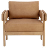 Carmichael Leather Chair, Ludlow Sesame-Furniture - Chairs-High Fashion Home