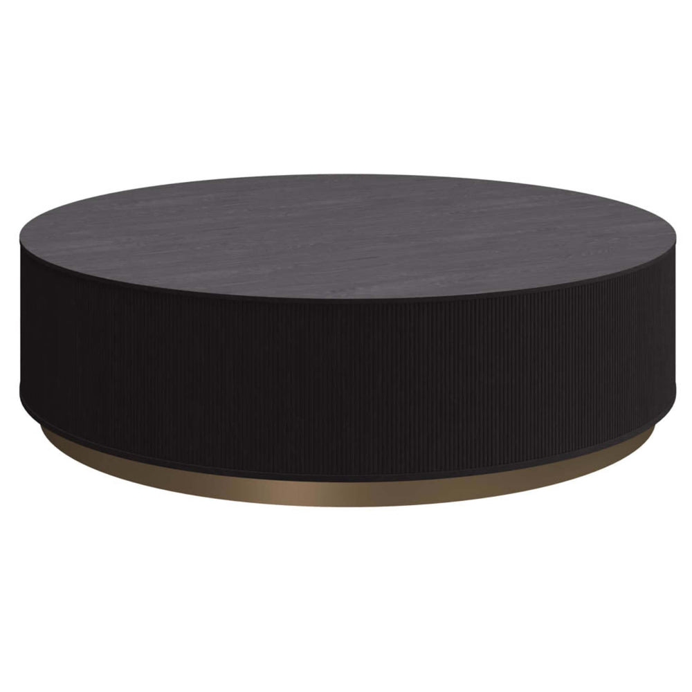 Kalla Coffee Table Round, Charcoal-Furniture - Accent Tables-High Fashion Home