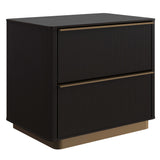 Kalla Nightstand, Charcoal-Furniture - Bedroom-High Fashion Home