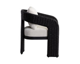 Pylos Outdoor Dining Armchair, Black/Louis Cream, Set of 2-Furniture - Dining-High Fashion Home