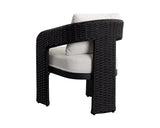 Pylos Outdoor Dining Armchair, Black/Louis Cream, Set of 2-Furniture - Dining-High Fashion Home