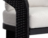 Pylos Outdoor Dining Armchair, Black/Louis Cream, Set of 2-Furniture - Dining-High Fashion Home