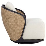 Bora Outdoor Swivel Chair, Louis Cream-Furniture - Chairs-High Fashion Home