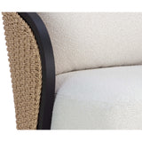 Bora Outdoor Swivel Chair, Louis Cream-Furniture - Chairs-High Fashion Home