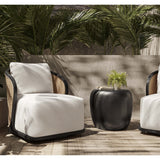 Bora Outdoor Swivel Chair, Louis Cream-Furniture - Chairs-High Fashion Home