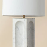 Rohe Table Lamp, White Marble