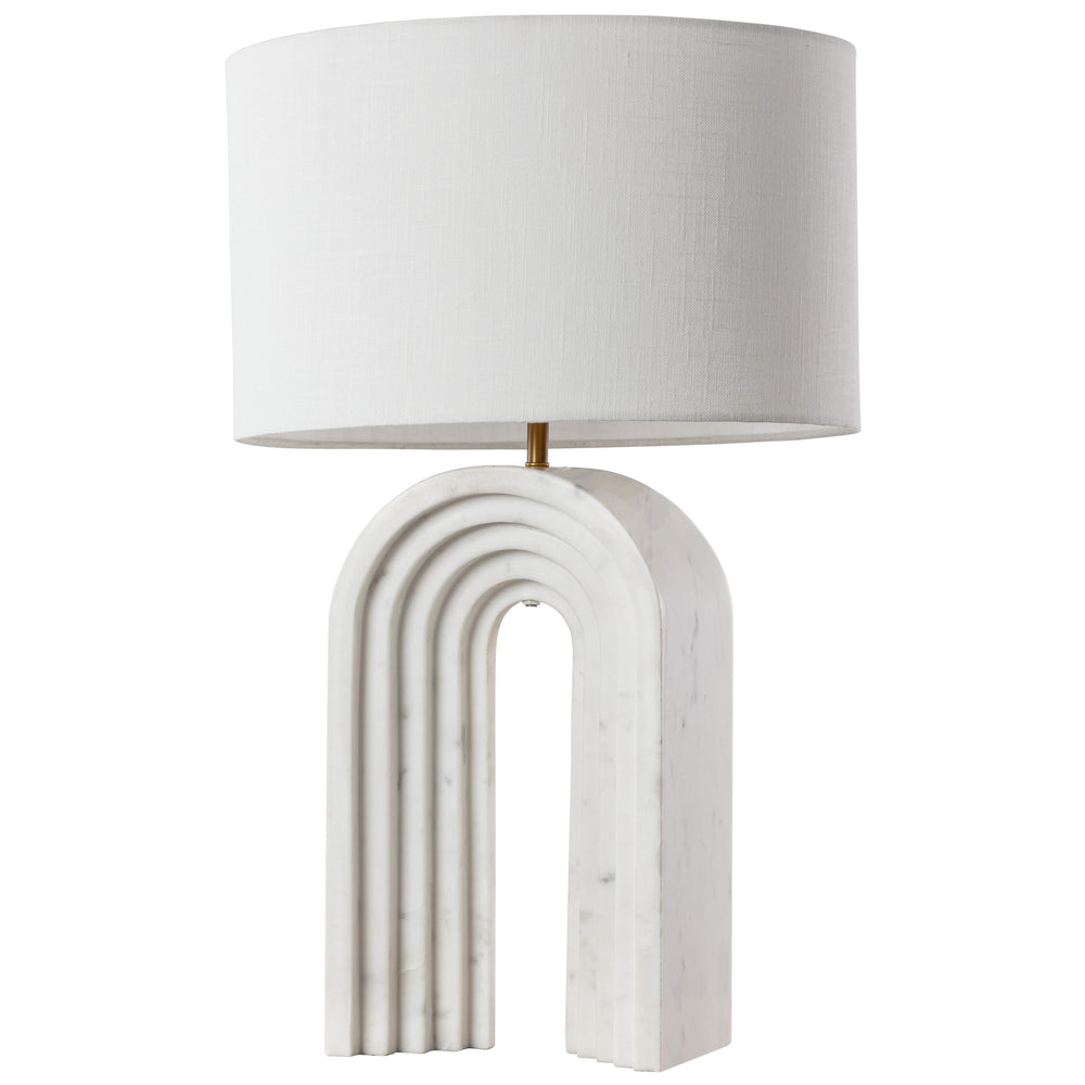 Sensi Table Lamp, White Marble