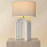Sensi Table Lamp, White Marble
