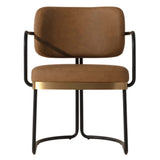 Jalen Dining Chair, Milliken Cognac, Set of 2-Furniture - Dining-High Fashion Home