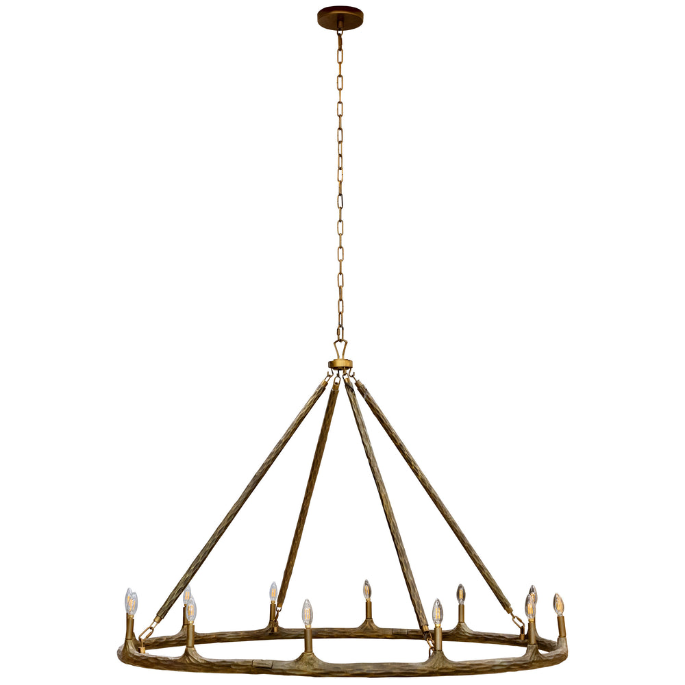 Wolfgang Large Chandelier, Antique Brass