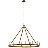 Wolfgang Large Chandelier, Antique Brass