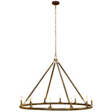 Wolfgang Large Chandelier, Antique Brass