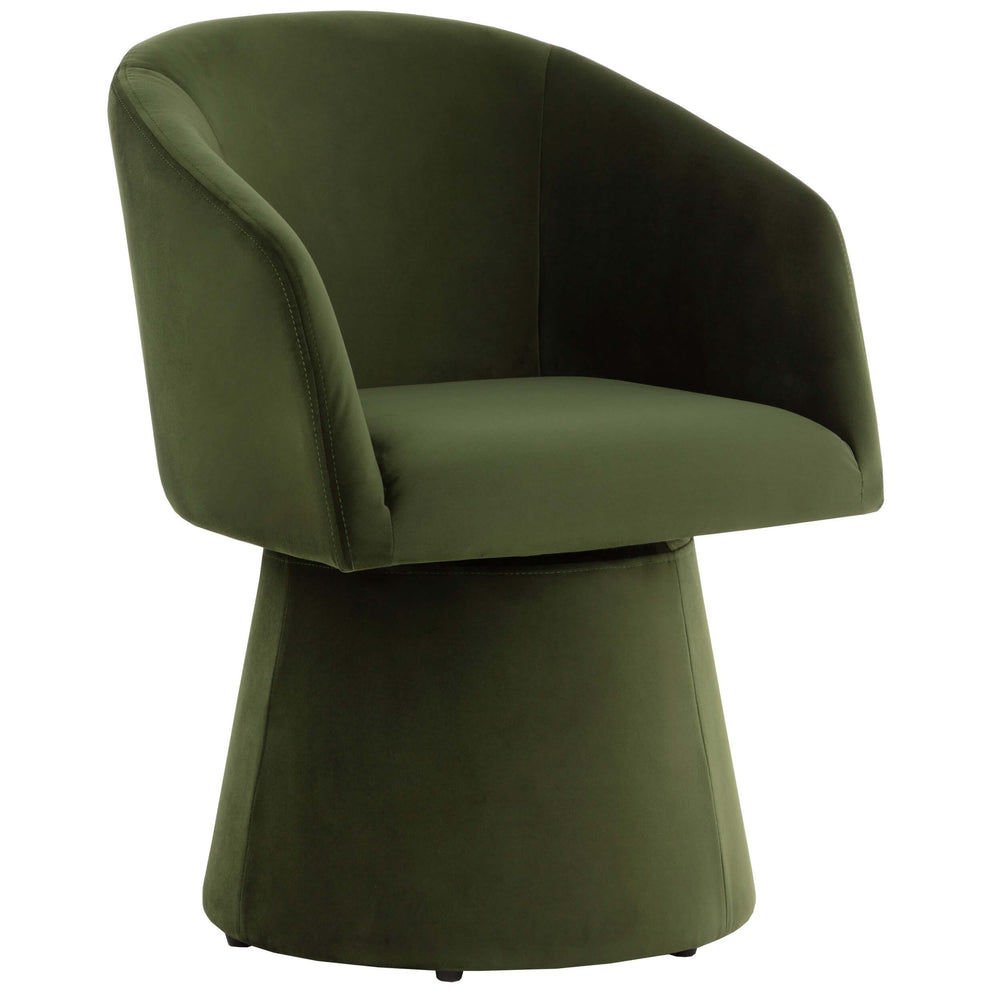 Etta Swivel Dining Chair, Moss Green, Set of 2