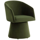 Etta Swivel Dining Chair, Moss Green, Set of 2