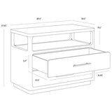 Danette Nightstand, Black-Furniture - Bedroom-High Fashion Home