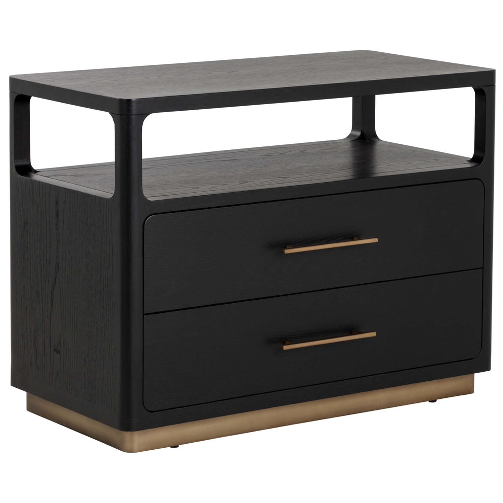 Danette Nightstand, Black-Furniture - Bedroom-High Fashion Home