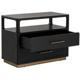 Danette Nightstand, Black-Furniture - Bedroom-High Fashion Home
