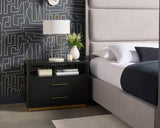 Danette Nightstand, Black-Furniture - Bedroom-High Fashion Home
