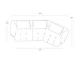 Emmeline Sofa, Merino Cotton-Furniture - Sofas-High Fashion Home