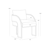Baz Dining Arm Chair, Napa Black