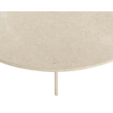 Bonita Round Coffee Table, Cream-Furniture - Accent Tables-High Fashion Home