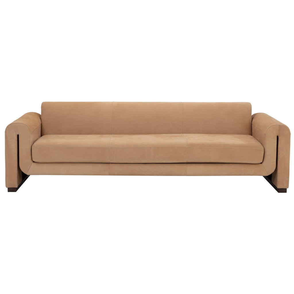 Romer Leather Sofa, Nubuck Tan – High Fashion Home