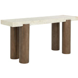 Ardi Console Table, Crema Breccia Marble