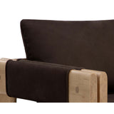 Carmichael Leather Chair, Nubuck Cocoa-Furniture - Chairs-High Fashion Home