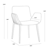 Lucano Arm Chair, Milliken Cognac