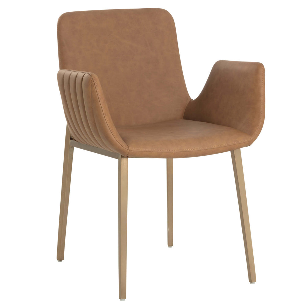 Lucano Arm Chair, Milliken Cognac