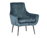 Aletta Lounge Chair, Nono Petrol-Furniture - Chairs-High Fashion Home