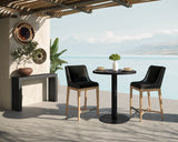 Axle Outdoor Console Table, Black-Furniture - Accent Tables-High Fashion Home