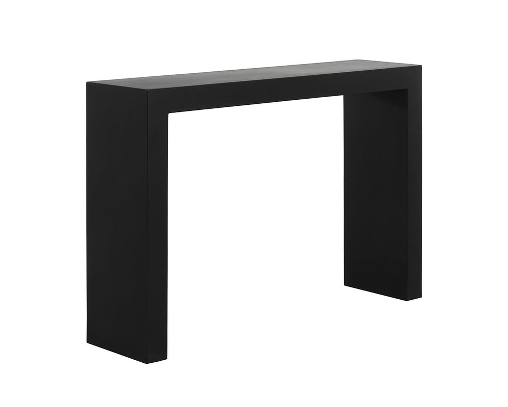 Axle Outdoor Console Table, Black-Furniture - Accent Tables-High Fashion Home