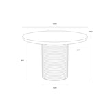 Riva Round Dining Table, Mocha Marble Look