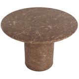 Riva Round Dining Table, Mocha Marble Look