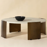 Gallus Coffee Table, Bone-Furniture - Accent Tables-High Fashion Home