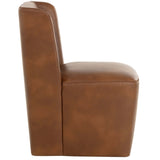 Amita Wheeled Dining Chair, Tobacco Tan, Set of 2