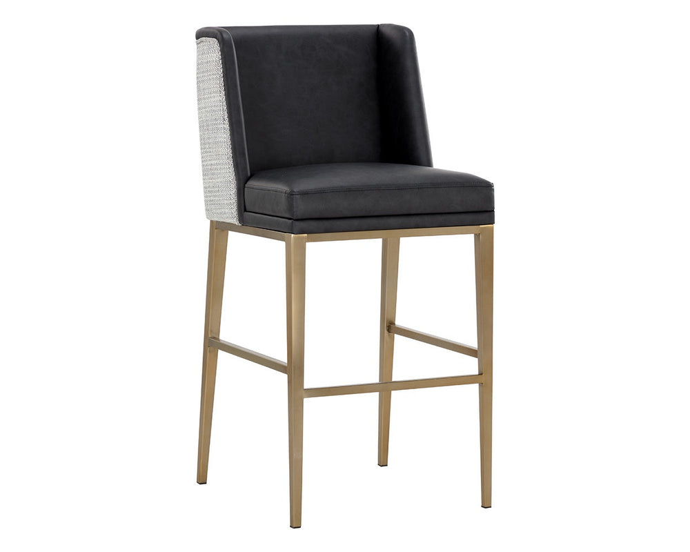 Joplin Barstool, Cantina Black/Vera White Pepper-Furniture - Dining-High Fashion Home