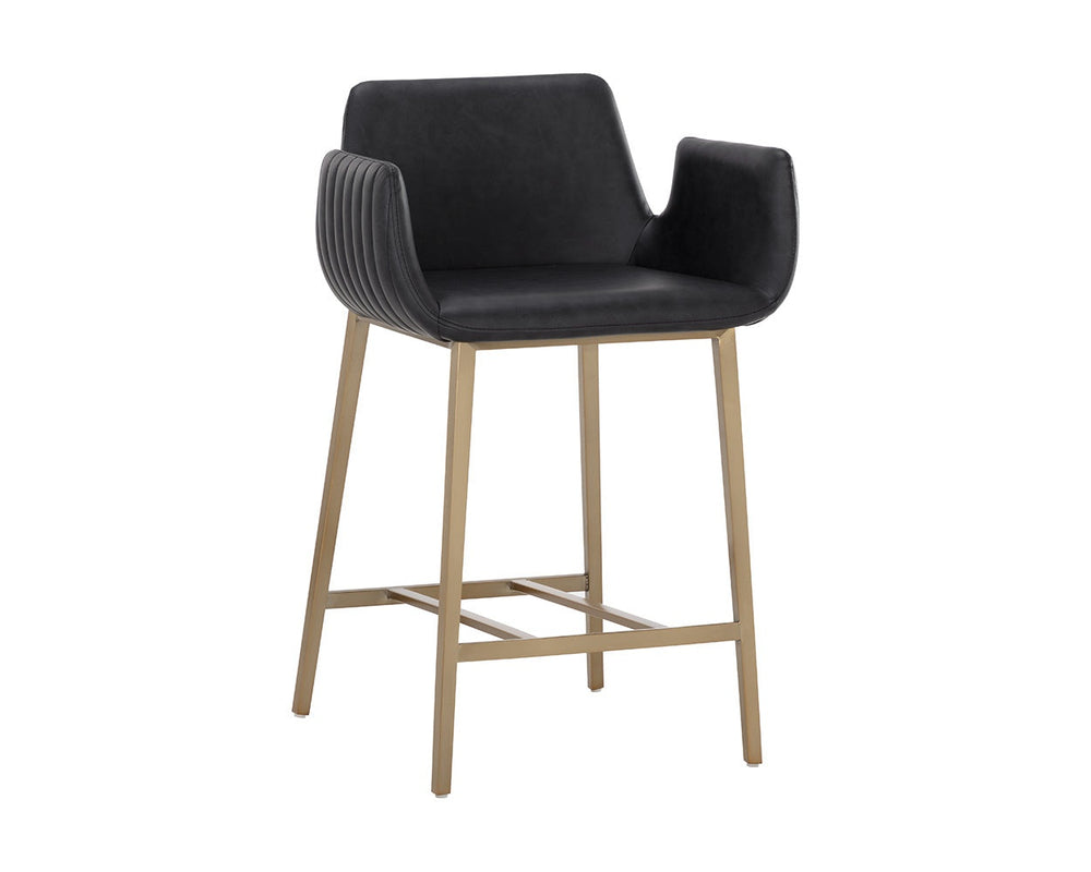 Lucano Bar & Counter Stool, Bravo Black-Furniture - Dining-High Fashion Home