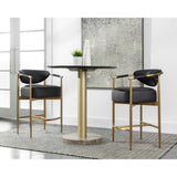 Heloise Counter Stool, Bravo Black-Furniture - Dining-High Fashion Home