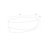 Leda Coffee Table, Grey Marble Look