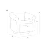 Libby Swivel Chair, Hailey Moon